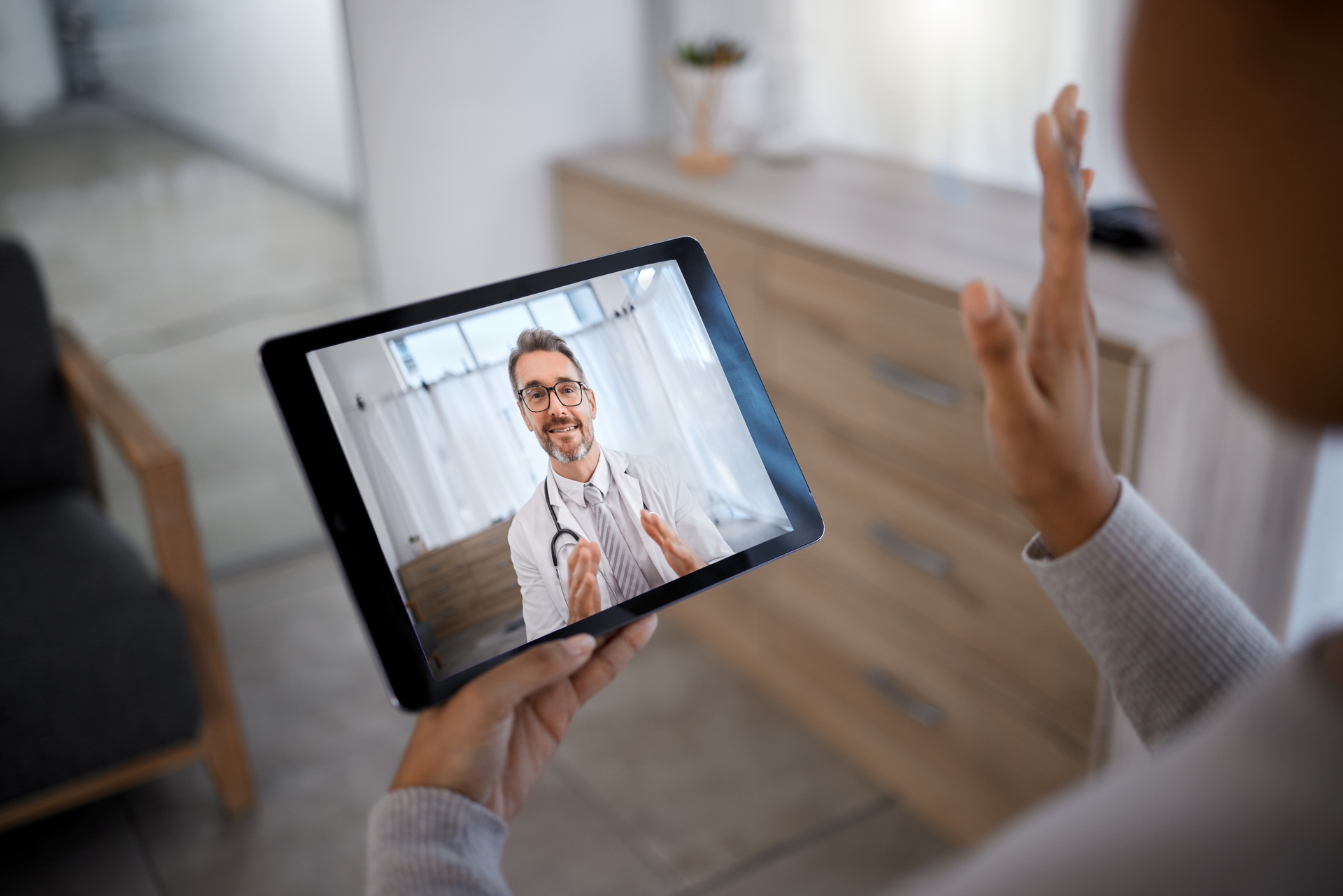 Hero Image: A person managing their diabetes at home